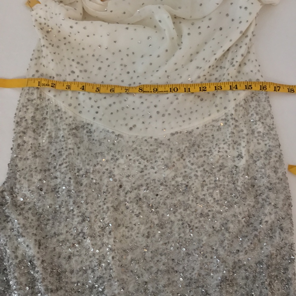 🎉HP🎉 NEW NWT Alice + Olivia Blaire Beaded Metallic Sequins Cocktail Dress SMALL - Picture 14 of 16